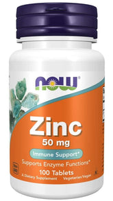 Gluconate de zinc 50 mg 100 comprimés. - NOW FOODS gluconate de zinc